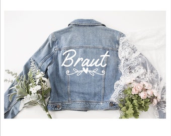 Bügelbild Hochzeit Braut für eure Jeansjacke individuell und personalisiert