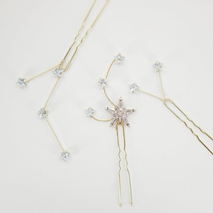Crystal Star Hair Pins | Bridal Hair Pins | Rhystones Hair Accessories | Bridal Accessories