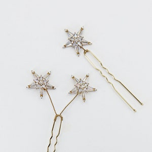 Crystal Star Hair Pins | Bridal Hair Pins | Rhystones Hair Accessories | Bridal Accessories