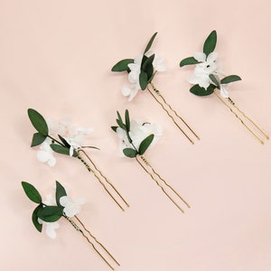 Hydrangea Eucalyptus Hair Pin | Dried Preserved Flower Bride Girl Bridesmaid Bridal Hair Accessories