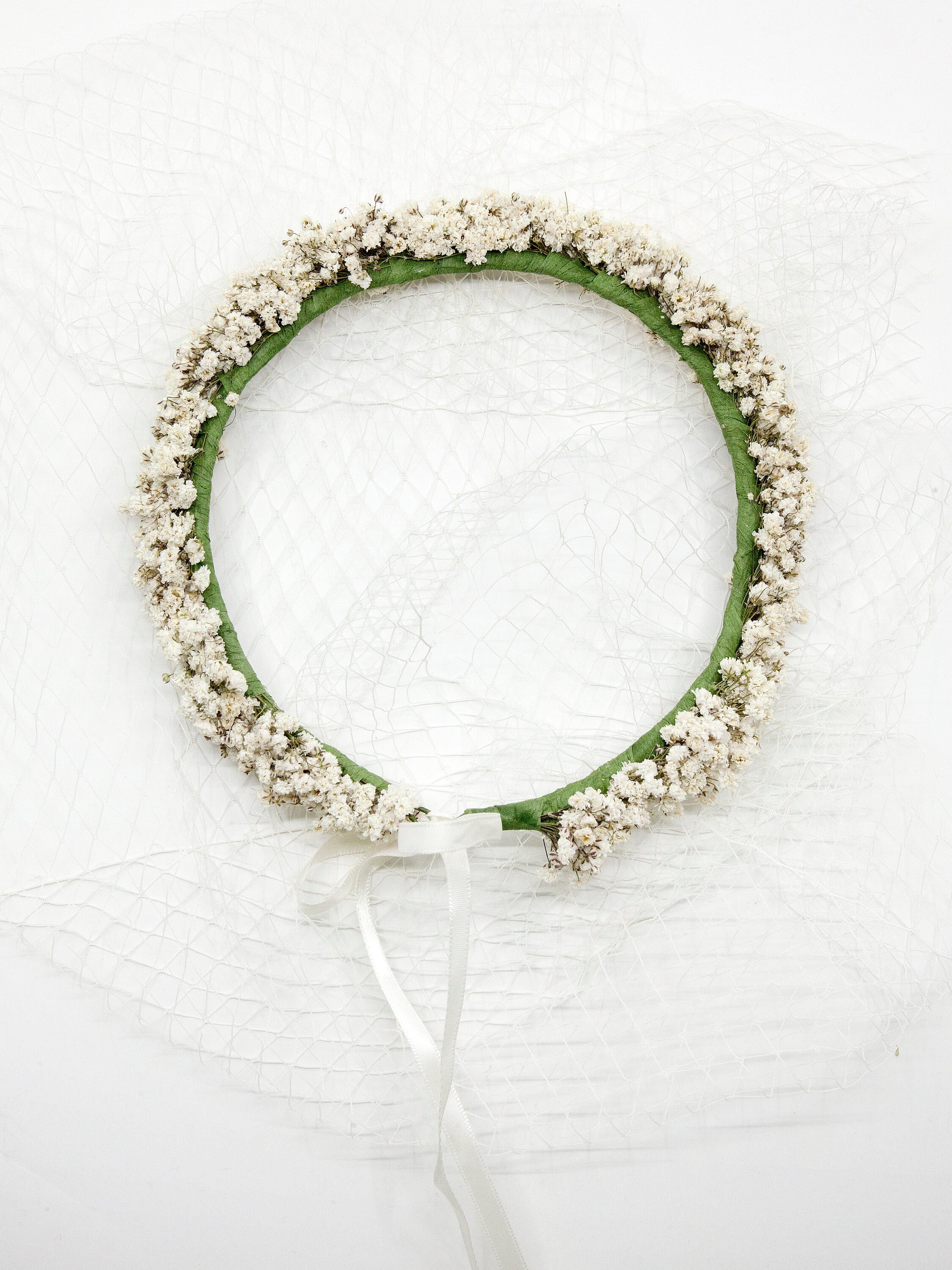 Dried Baby's Breath Bridal Hair Crown | Bridal Flower Girl Bridesmaid Dried Baby's Breath Bridal Hair Crown | Bridal Flower Girl Bridesmaid