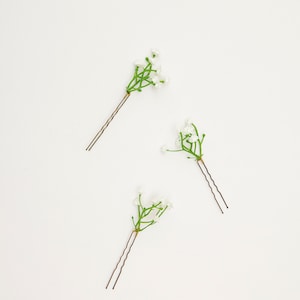 Mini Babys Breath Épingles à cheveux nuptiaux Accessoires pour cheveux de fleurs Accessoires de mariée Accessoires Flower Girl Accessoires de demoiselle dhonneur image 1