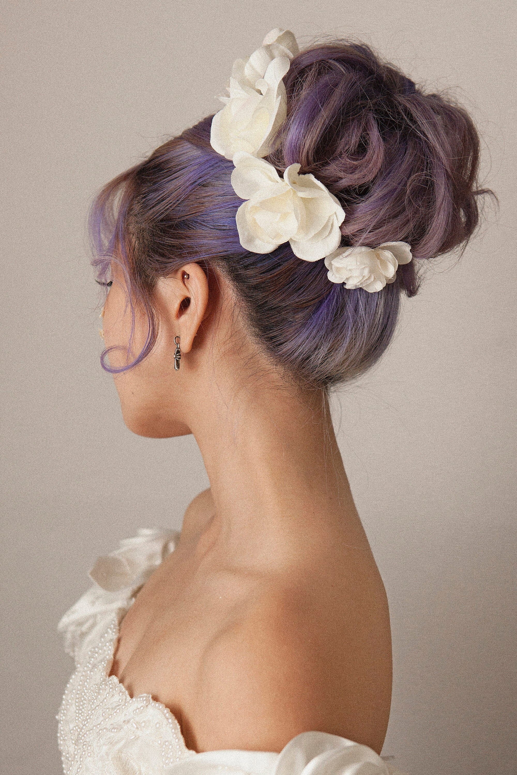 5 Pin Set - Bridal Silk Beige Flower | Flower Girl 