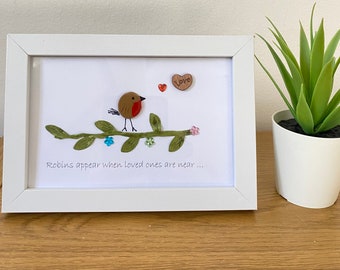 Robin Gift - Robins Appear When Loved Ones Are Near…Framed Robin picture