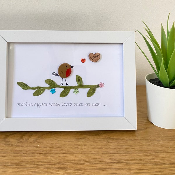Robin Gift - Robins Appear When Loved Ones Are Near…Framed Robin picture