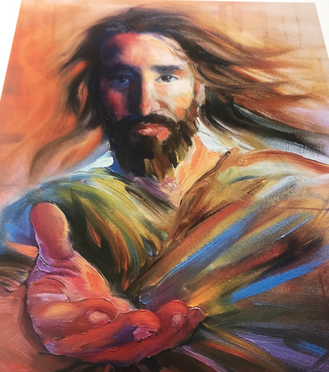 Reaching Jesus Art, Christ Print, he Who Is, 11x14 Print, Jesus Art