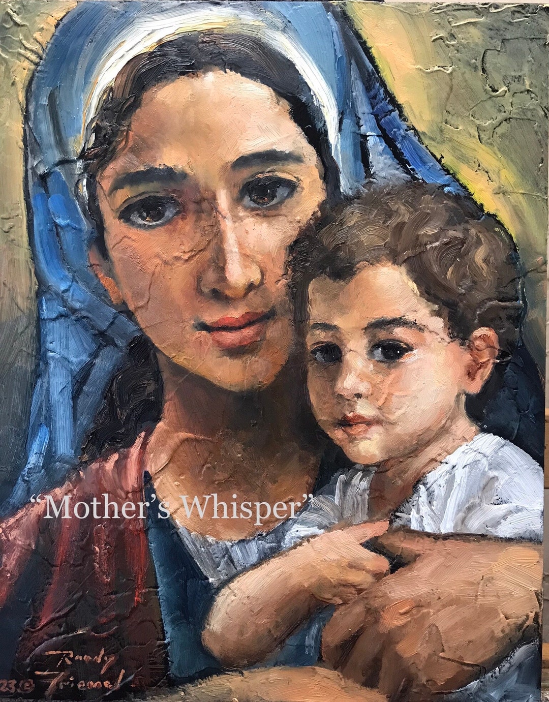Mother and Child Art Sacred Art 11x14 Oil Painting mothers Etsy