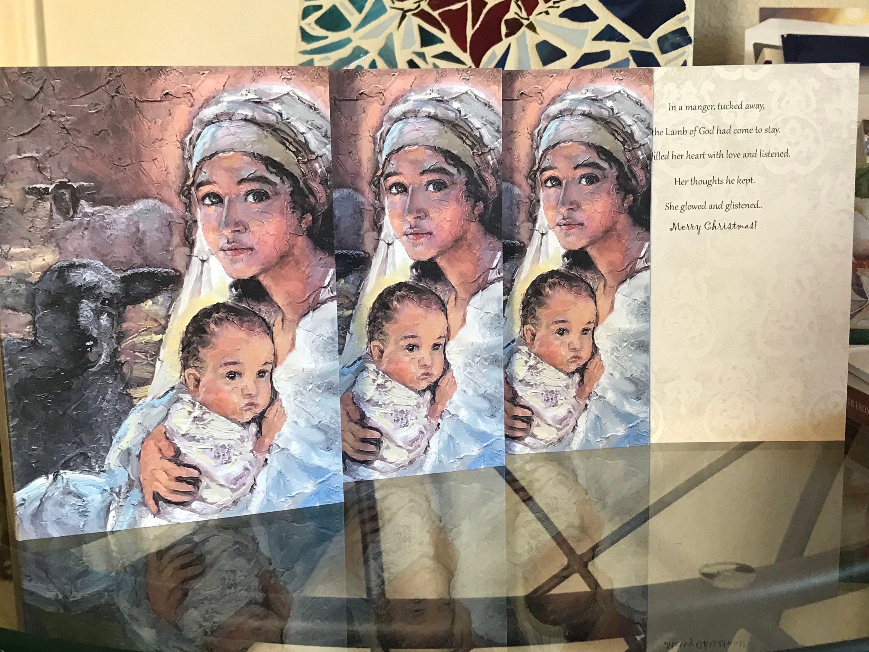 Christmas Cards Free Shipping Mary With Jesus in the Manger Etsy