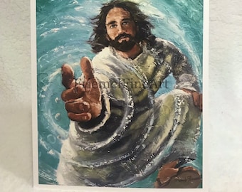 Art for anxiety, Jesus Art, “My Help Comes From The Lord”, 11x14 art print, Christian Art, Inspirational decor, Savior, Jesus Christ