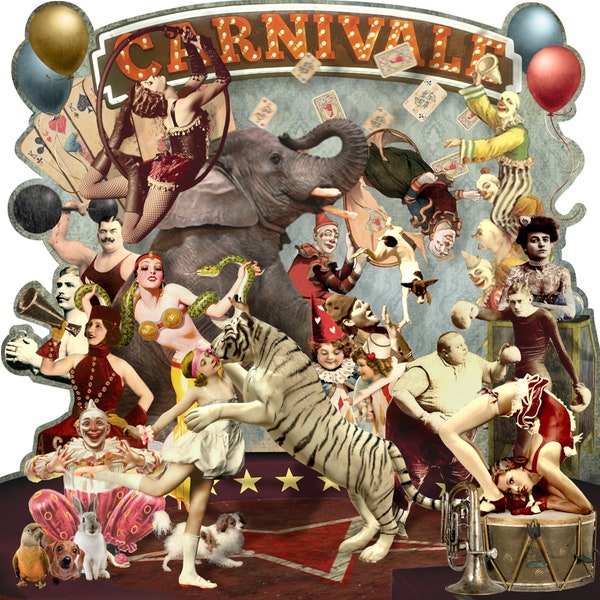 Carnivale. Puzzle d'art en bois.