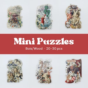 Mini Wooden Puzzle, 20-30 pieces (6 models)