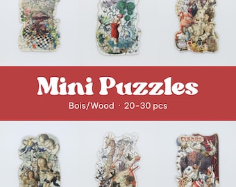 Mini Wooden Puzzle, 20-30 pieces (6 models)