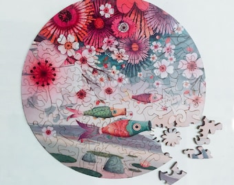2-Sided Wooden Puzzle, 114/272 pieces - East Wind