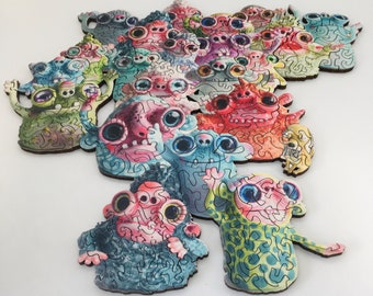 Wooden Puzzle, 206 pieces - A Monster Mash