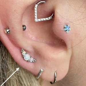 Trinity Opal Earrings, Pretty October Birthstone Jewelry, Versatile with a 6mm or 8mm Bar
