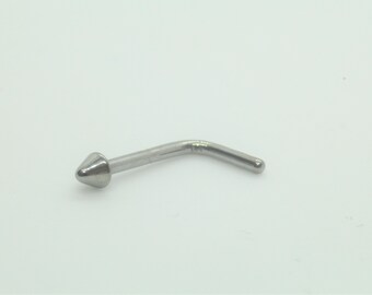 1 Ball or Arrow Tip Silver Tone Surgical Grade Stainless Steel Nose Screw