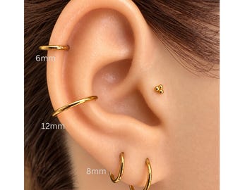 Stainless Steel Clicker Seamless Earring Hoop