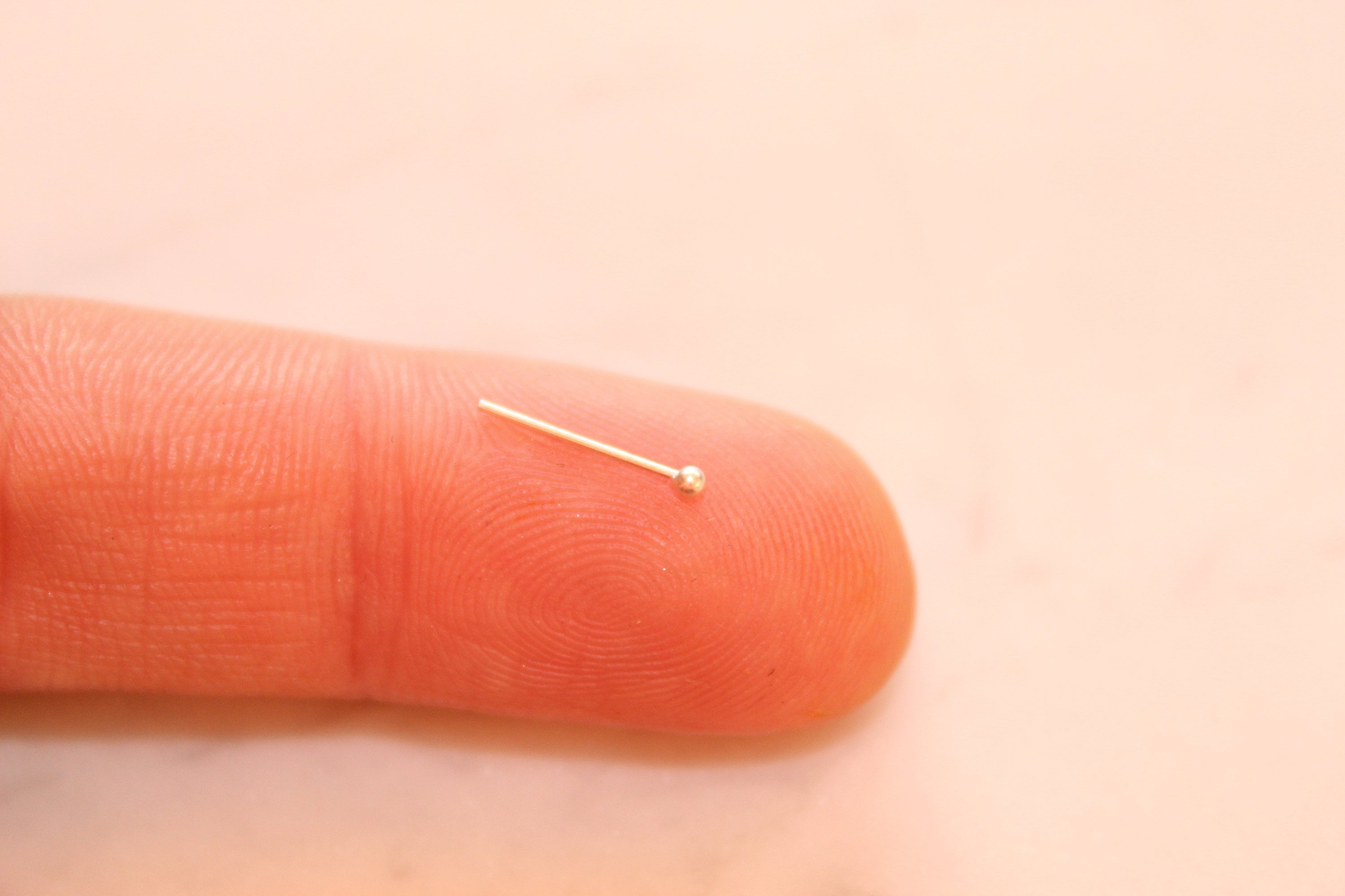 X2 24g Sterling Silver Ball Nose Stud 1.5mm Tiny Small Etsy UK