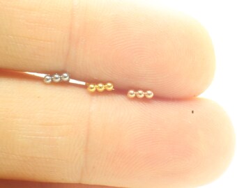 thumbnail image 2 of Triple Ball Trinity Internally Threaded Tragus Helix Conch Labret 2 of 11