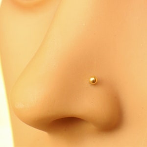 x2 2mm 24 Gauge Gold Plated Sterling Silver Ball Nose Stud jewellery piercing Bone End Straight End, L shape twist