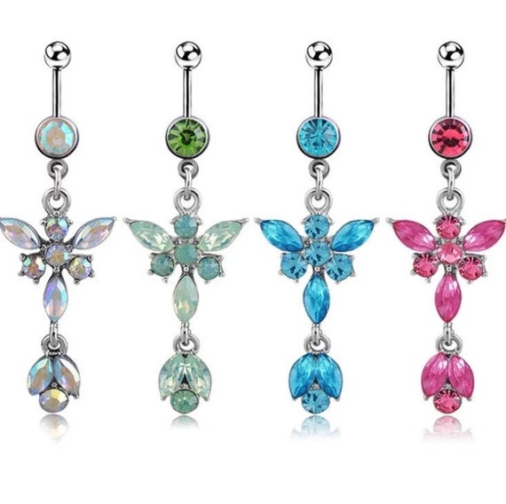 Belly button piercing earrings discount