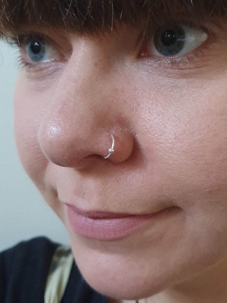 X1 22G Sterling Silver 6mm 8mm Ball Closure Nose Ring Hoop Etsy UK 8mm-vs-10mm-nose-ring-ubicaciondepersonas-cdmx-gob-mx