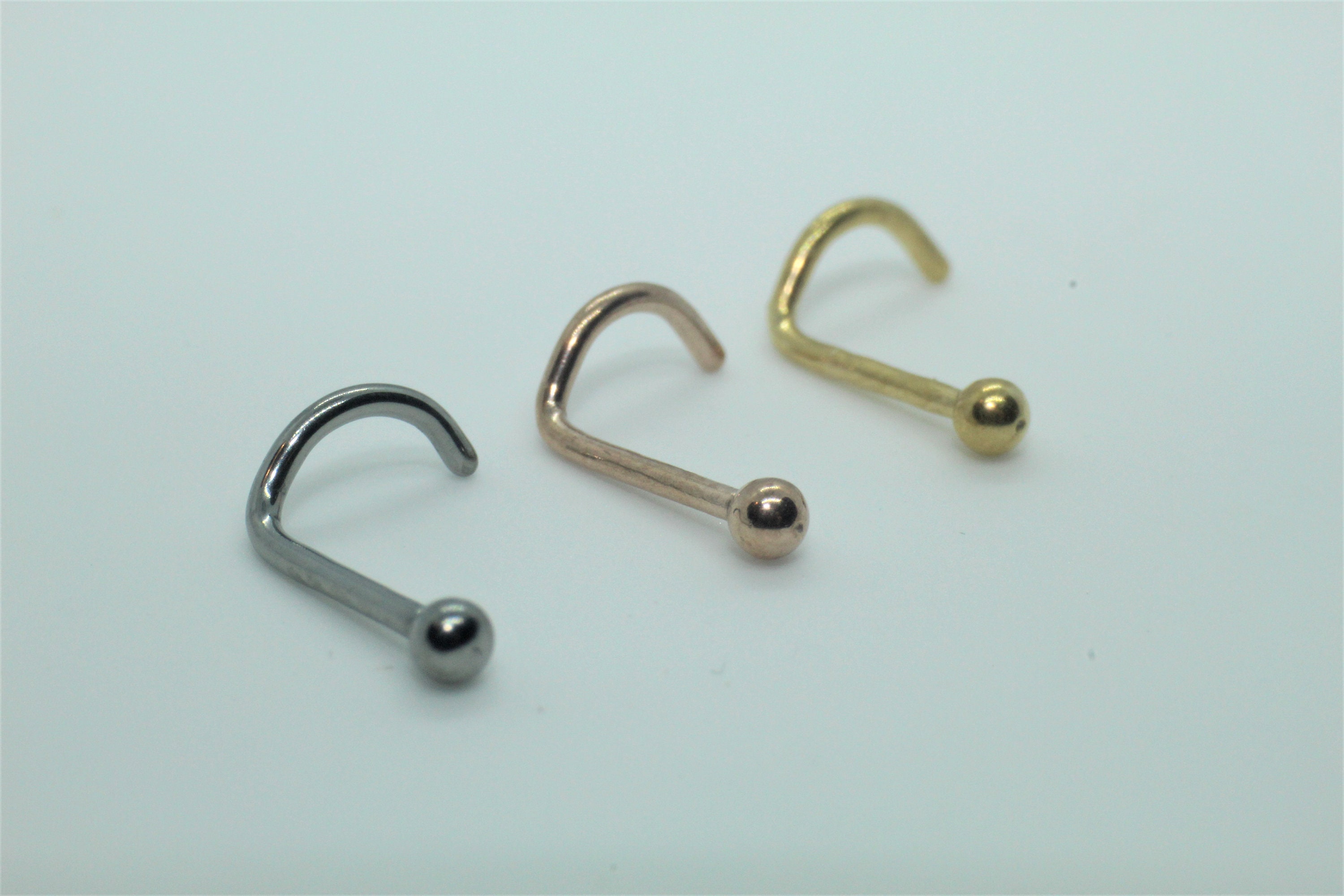 Implant Grade Titanium Nose Stud with Clear Gem | Aztec Moon
