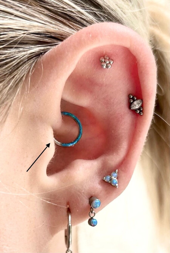 Boucle Doreille Simple En Zircon Pour Cartilage Helix, Anneaux De Nez Septum, Bijoux De Perçage