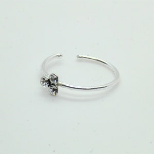 x1 Sterling Silver Crystal Nose Ring Hoop 8mm Jewellery