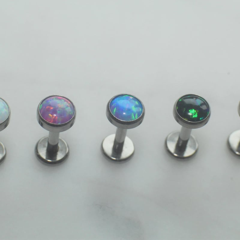 4mm Opal Lip Bar - Etsy UK