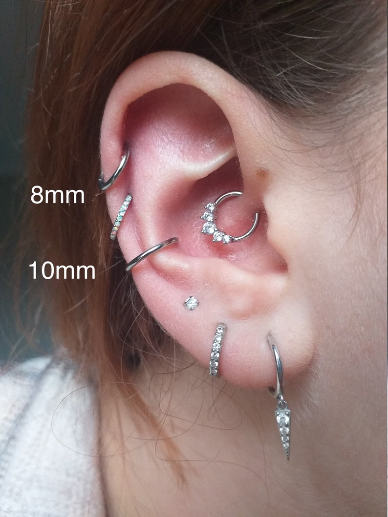 1X Hinged Seamless Segment Ring Nose Hoop-Earring-Labret-Septum Ring 1X Hinged Seamless Segment Ring Nose Hoop-Earring-Labret-Septum Ring