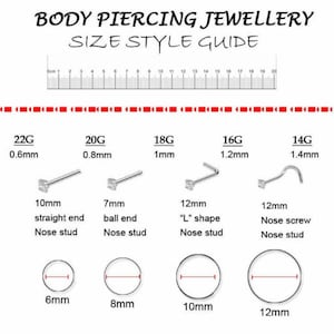 x3 Studs 24G Tiny 1.2mm Zirconia Crystal 18ct Gold plated Sterling Silver, Sterling Silver Nose Stud Straight / Bone End / L post Jewellery image 5