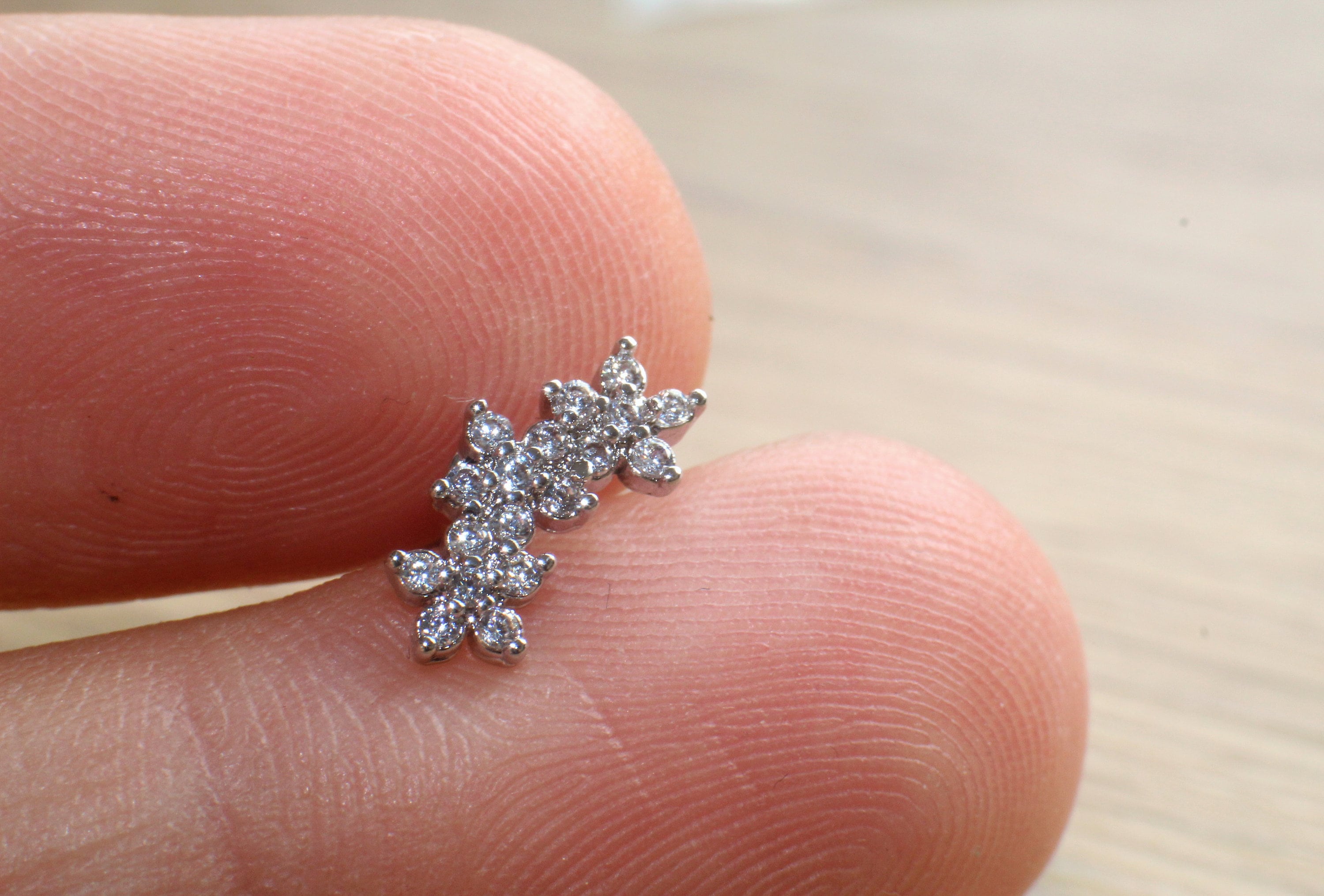 Set 12 Orecchini A Fiore Per Piercing Elica E Cartilagine - Acciaio Inox - Oro E Argento
