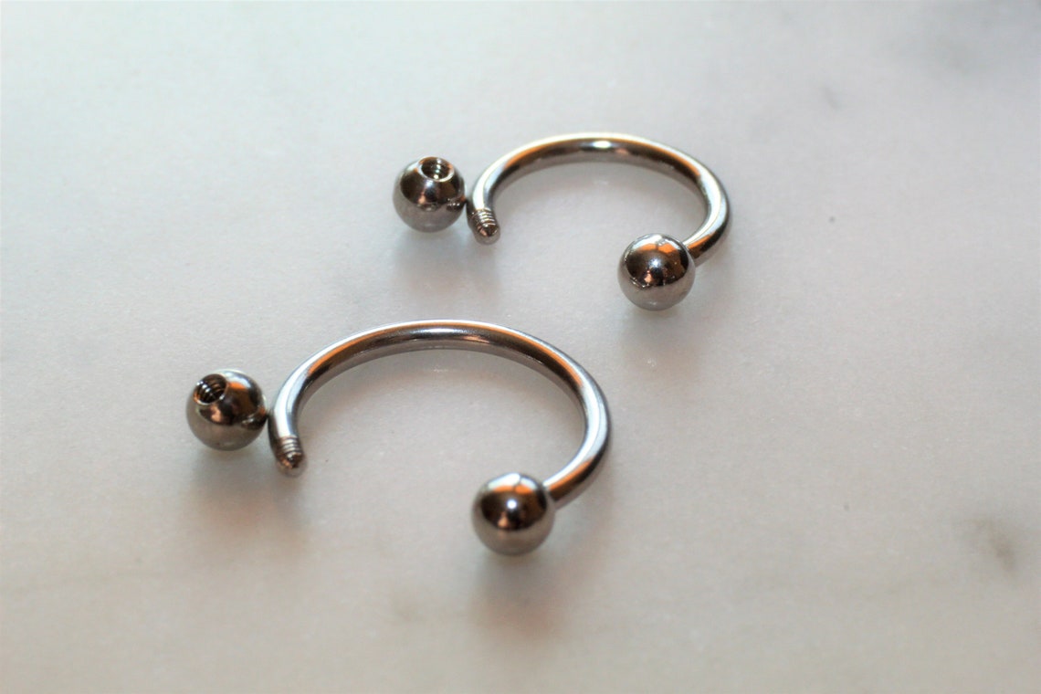 16 Gauge Horse Shoe Septum Piercing Nose Cartilage Ear Lip Etsy
