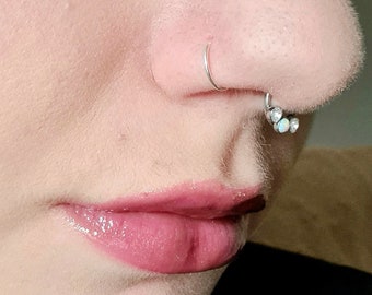 x1 22 Gauge 6mm 7mm 8mm small seamless Sterling Silver/ Gold Nose Ring Hoop  Cartilage Tragus Helix Septum