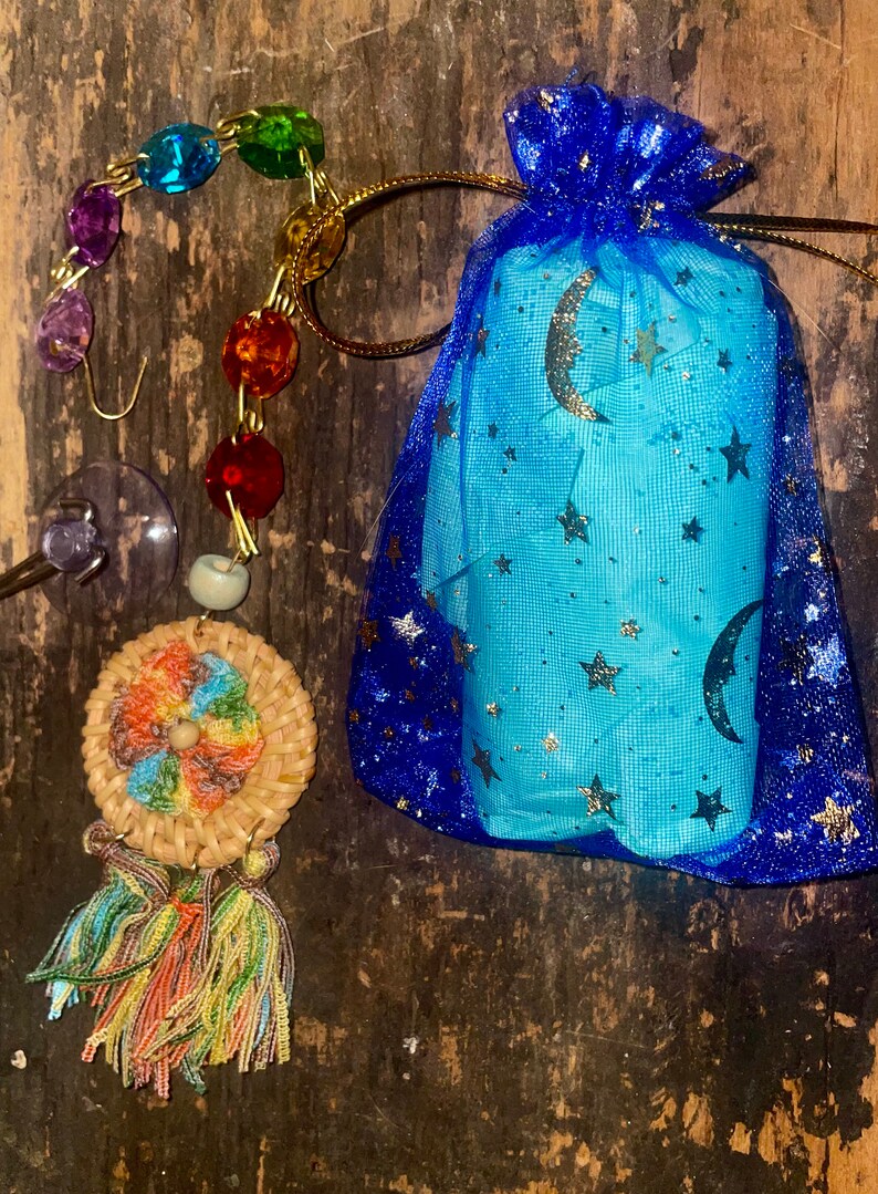 Suncatcher Gift Set Chakra Rainbow Crystal & Fancy Wheel Etsy