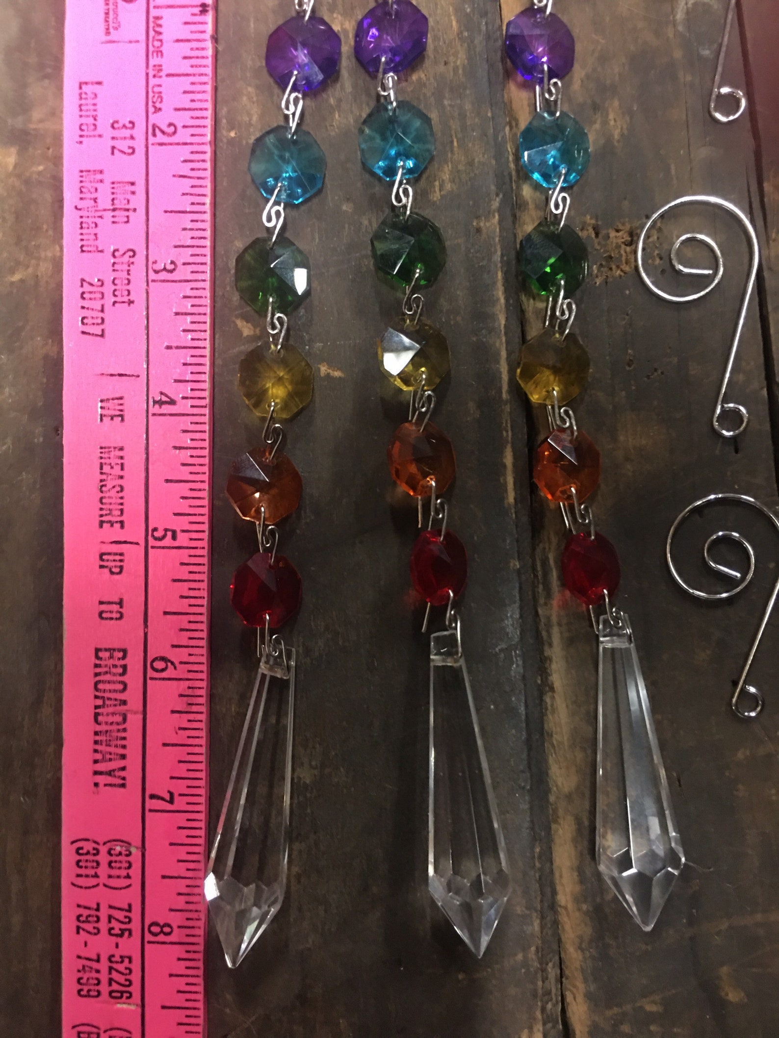 3 Suncatcher Gift Set Sparkly Chakra Rainbow Crystal Prisms W Etsy