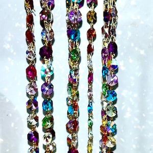 Handgemaakte iriserende 20-inch regenboog met 12 kleuren kristallen suncatcher windgong kleurrijk cadeau, voor raam, muur, veranda, prieel, terras, kinderkamer