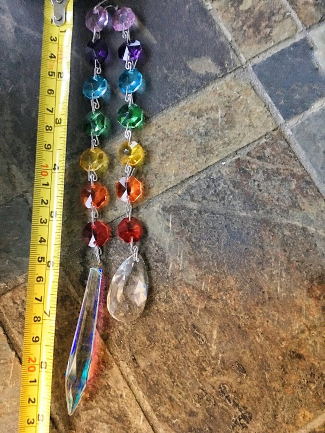 Suncatcher Gift Set Chakra Rainbow Crystal Vintage Prism Etsy Australia