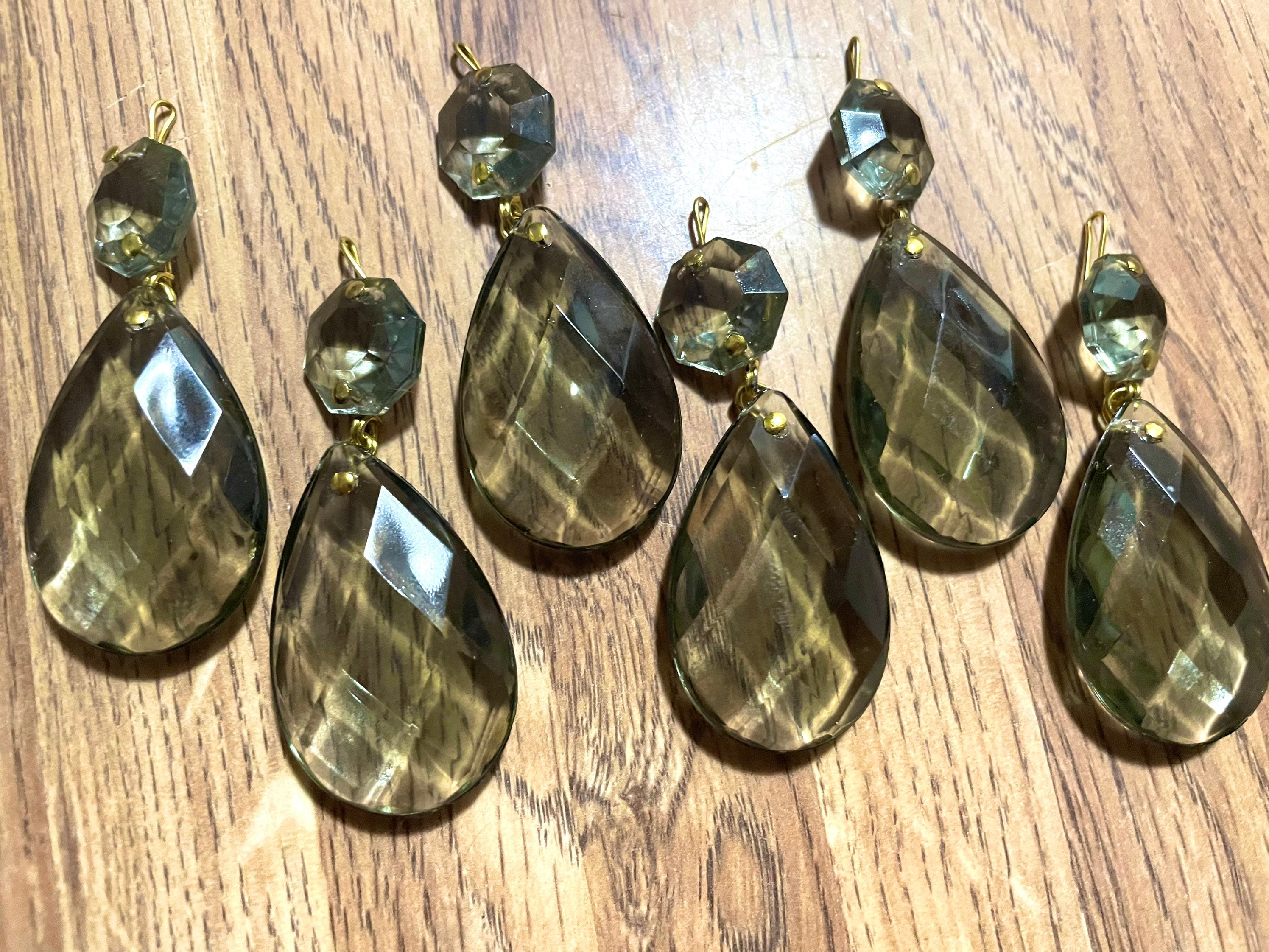 One (1) Vintage Smoke Gray Teardrop NOS new old stock 1.5