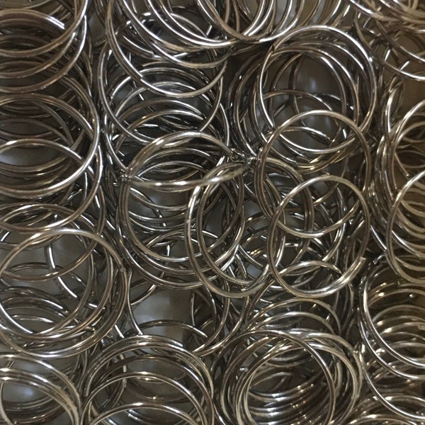 YOU Pick:  Silvertone Prisms 10mm 3/8" Rings Connectors Chandelier Crystal Parts Wedding Decor metal O Prisms Split Windchime