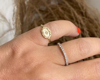 Tiny Star Ring. Victorian Star Pinky Ring. Starry Ring. Antique Celestial Ring. Oval Star Signet Ring. Stick Pin Conversion.