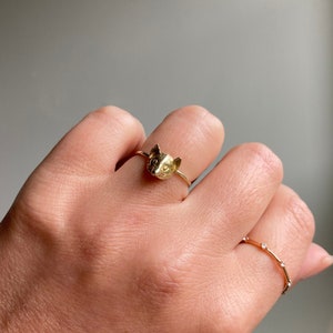 Victorian Fox Ring. Antique Fox Ring. Stick Pin Conversion.