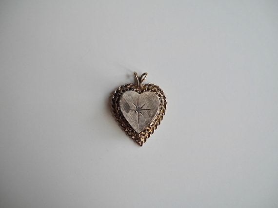 1920s Diamond Paste Braided Heart Locket. Antique