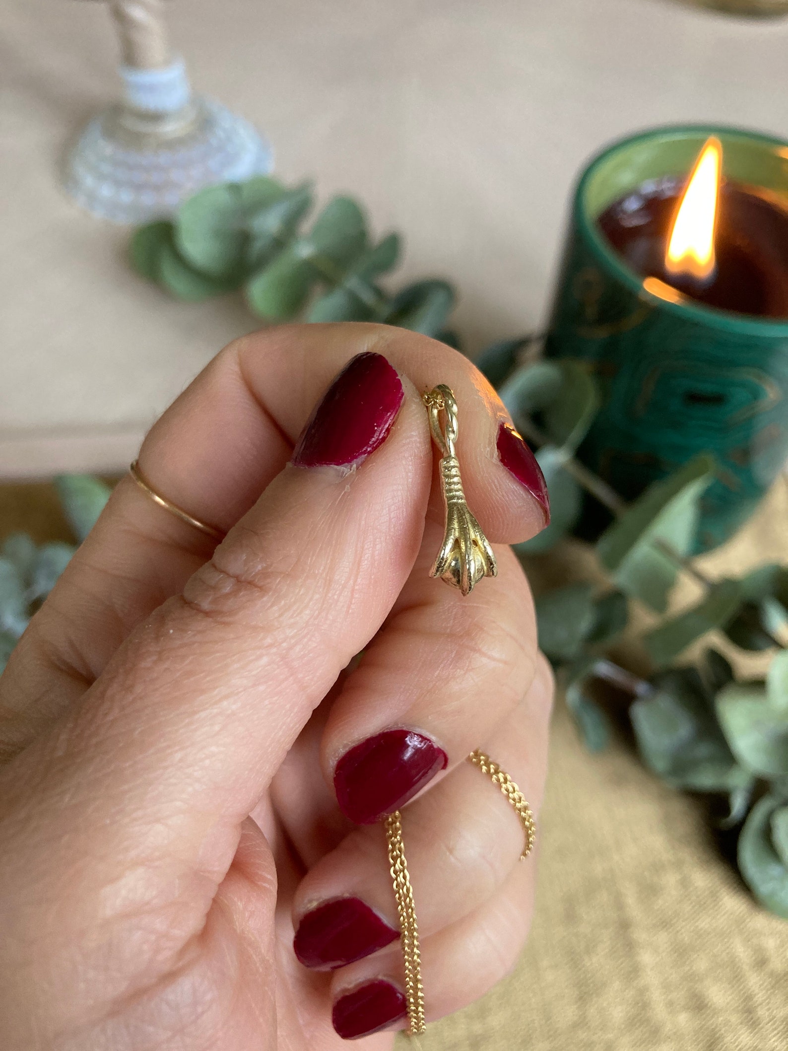 Ruby Claw Pendant. Victorian Ruby Claw Charm. Antique Ruby Talisman ...