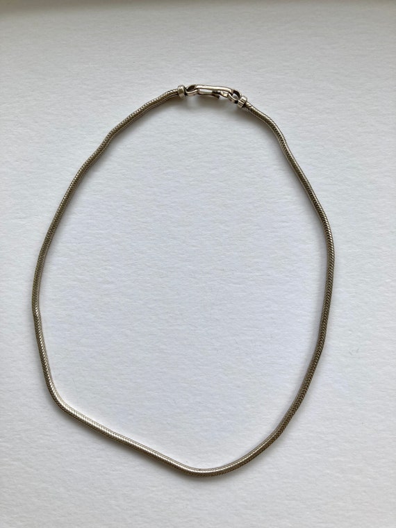 Vintage Snake Chain. Sterling Silver Snake Necklac