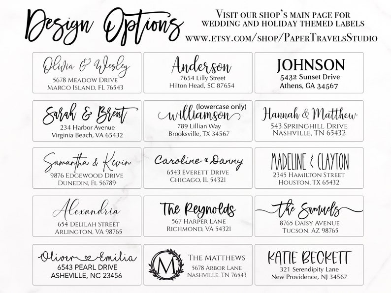 Personalized Return Address Labels, Custom Address Labels, Wedding Address Stickers, Calligraphy Stickers, Return Mailing Stickers, Modern image 3