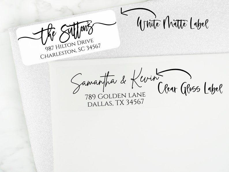 Personalized Return Address Labels, Custom Address Labels, Wedding Address Stickers, Calligraphy Stickers, Return Mailing Stickers, Modern image 2