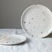 Dalmatian plate | White Speckled plate | Golden rim plate |
