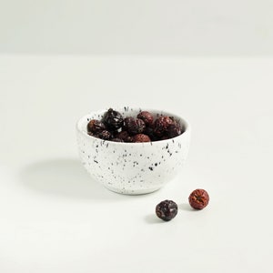 Handmade Dalmatian sauce bowl 2,7 oz -  Speckled sauce bowl, jam bowl, Handmade bowls for honey, soy sauce dish - YAGLYNA